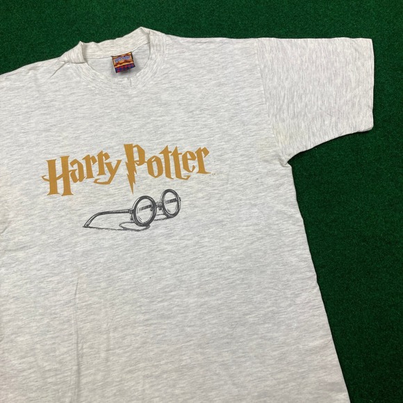 Warner Bros. Other - Vintage Harry Potter Shirt Mens S Gray 2001 Book Promo Logo Glasses Graphic Y2K